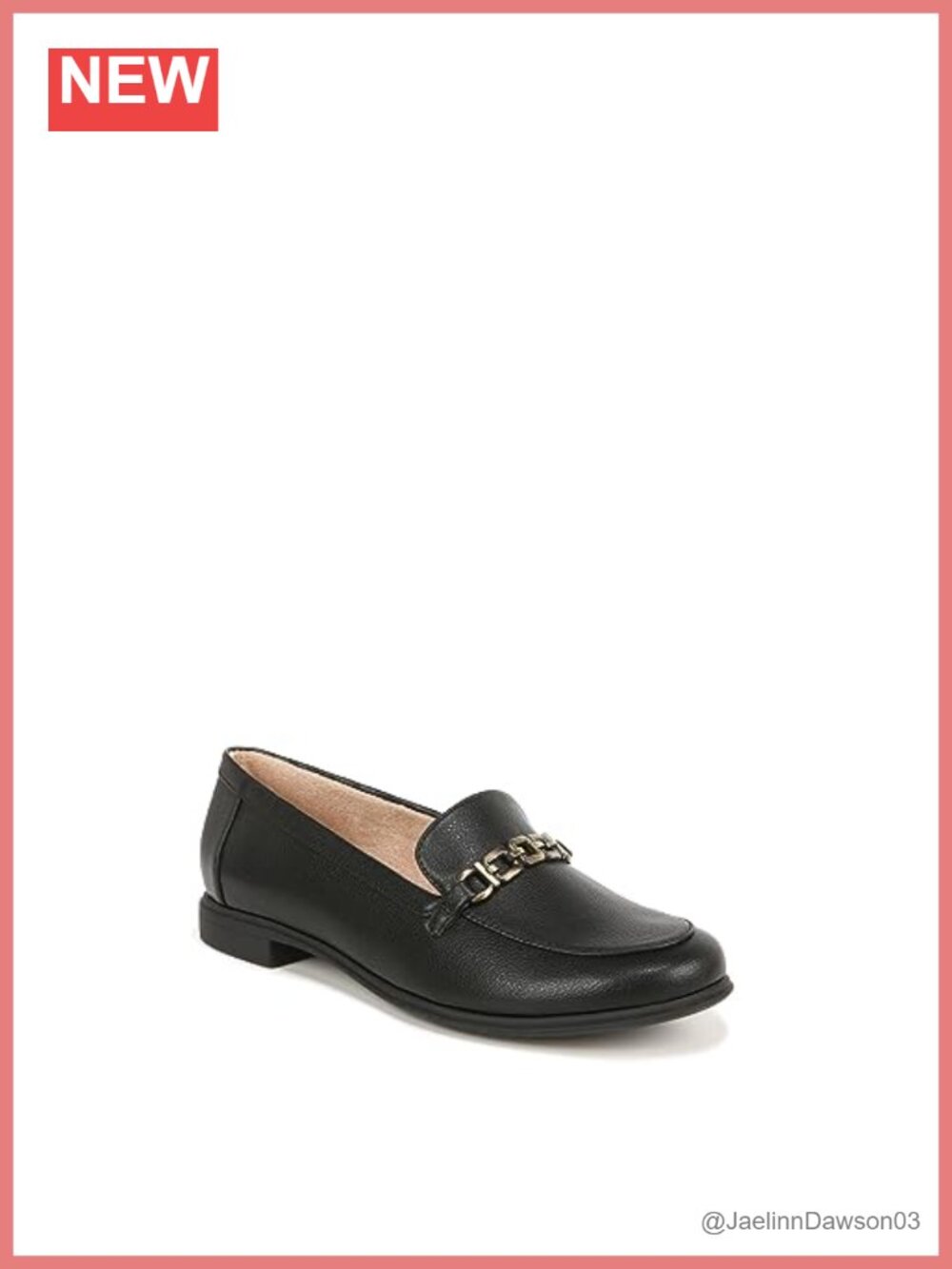 Women's Chain-Link Ornament Slip-On Loafers with Arch Support Memory Foam